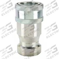 PARKER Hydraulic Quick Connect Hose Coupling: 1/4 in Coupling Size, Steel, 11.36 lpm Max. Flow Rate (MPN 6601-2-4). Key specifications — Body Material: Steel; Thread Size: 1/8"-27; Brand: PARKER.
