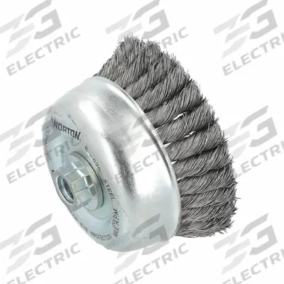 APPROVED VENDOR Cup Brush: Twisted Steel, 5 in Dia, 0.02 in Fill Dia - Heavy-Cleaning Brushes for Contoured Carbon Steel Surfaces