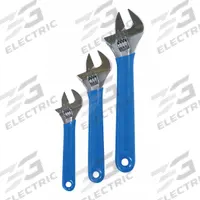WESTWARD Adjustable Wrench Set: Alloy Steel, Chrome, 1 in_3/4 in_1 1/8 in Jaw Capacity (MPN 1NYD2). Key specifications — attr309359: Chrome; attr309363: 6 in to 10 in; attr324924: WESTWARD; attr309358: Alloy Steel.