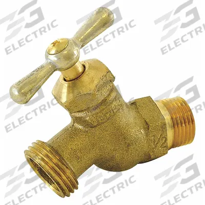 APPROVED VENDOR Hose Bibb: Tee, Brass, Brass, 1/2 in Inlet Connection Size - Hose Bibbs