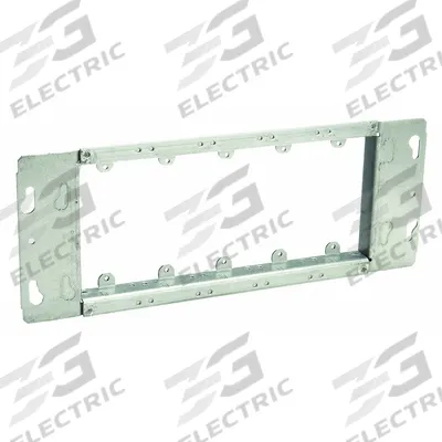 RACO Electrical Box Cover: Blank, 3/4 in Raised Ht, Steel, 12.5 in Overall Lg - Plaster Rings