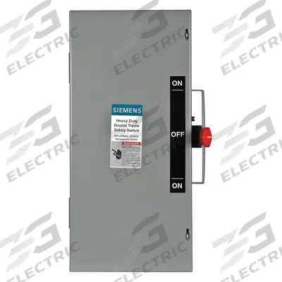 Siemens Safety Switch: Non-Fusible, 60 A, Three Phase, 240V AC, Galvanized Steel - Non-Fusible Safety Switches