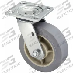APPROVED VENDOR Plate Caster: Antimicrobial/Corrosion-Resistant, Swivel, Rubber, 6 in Wheel Dia (MPN P21SX-RP060D-14-AM). Key specifications — attr1109528: Gray; attr1109541: APPROVED VENDOR; attr1172513: Swivel.