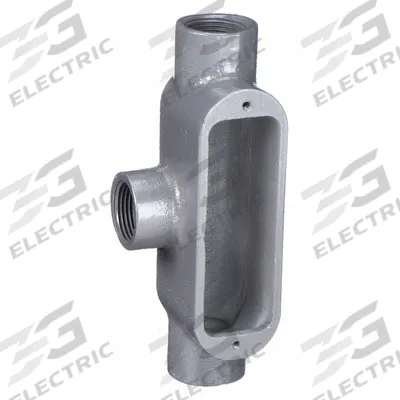 HUBBELL KILLARK Conduit Outlet Body: Iron, 3/4 in Trade Size, T Body, 7 cu in Body Capacity - T - Tee Type
