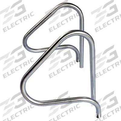 SPECTRUM Grab Rail: 30 in Setback, Dia 1.9 in, 0.145 in Thick, Fixed Legs, 38 in Ht - Pool Grab Bars
