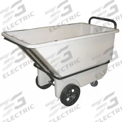 APPROVED VENDOR Tilt Truck: 9 cu ft, 1,200 lb, 48 in L x 26 in W x 31 1/2 in H, Gray, Raised (MPN 1/3 CU-HD). Key specifications — Color: Gray; Brand: APPROVED VENDOR; Caster/Wheel Configuration: (2) Axle-Mounted.