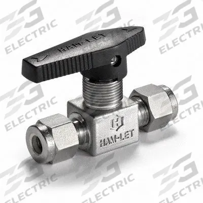 HAM-LET Manual Two-Way Ball Valve: 1/4 in, Stainless Steel, Straight - Straight-Body Stainless Steel Ball Valves