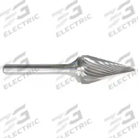 APPROVED VENDOR Carbide Bur: Pointed-End Cone, SM-4, Single Cut, 3/8" x 5/8" Head, 1/4" Shank (MPN 310-001201). Key specifications — Trade Number: SM-4; Brand: APPROVED VENDOR.
