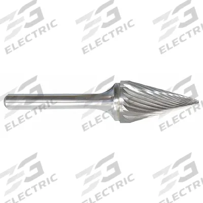 APPROVED VENDOR Carbide Bur: Pointed-End Cone, SM-4, Single Cut, 3/8" x 5/8" Head - Single-Cut Pointed-End Cone Burs