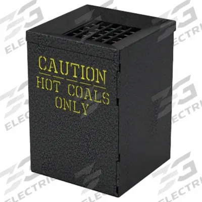 ULTRAPLAY Hot Coal Bin: Steel, 33 1/2 in Overall Ht, Mfr Part # P675, Hot Coal Bin - Hot Coal Bins