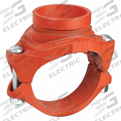 GRUVLOK Clamp Coupling: Clamp Tee, 4 in x 2 in x 2 in, Ductile Iron, EPDM Seal - Outlet Pipe Clamps