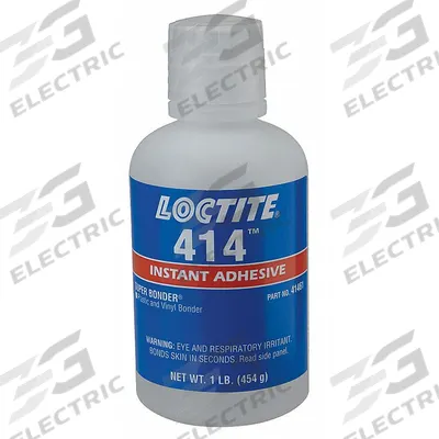 LOCTITE Instant Adhesive: 414, Plastics, 1 lb, Bottle, Clear, Thin Liquid - Instant Adhesives for Plastics