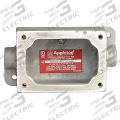 APPLETON ELECTRIC Mounting Body: 1 Gangs, Aluminum, 3/4 in Hub Size, Feed Through, Rectangular (MPN EDSC271-SA). Key specifications — Brand: APPLETON ELECTRIC; Hub Type: Feed Through.
