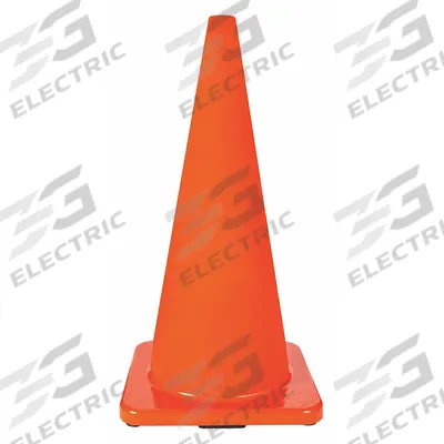 APPROVED VENDOR Traffic Cone: MUTCD/NCHRP-350, 28 in Cone Ht, Orange, Non-Reflective, PVC - Traffic Cones for Roadway Use