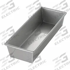 CHICAGO METALLIC Bread Pan: Aluminized Steel, 1 Slots, 5 in Overall Wd, 2 3/4 in Overall Dp, Silver (MPN 40495). Key specifications — Pan Style: Open Top Bread Pan; Brand: CHICAGO METALLIC; Color: Silver; Material: Aluminized Steel; NSF Certified: No; Number of Slots: 1.