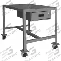 DURHAM MFG Work Table: Fixed Ht, Steel, 36 in x 24 in, 2,000 lb Overall Load Capacity (MPN MTDM243630-2K195). Key specifications — Unit Type: Not Expandable or Modular; Assembly: Fully Assembled; Wheel Material: Phenolic; Frame Material Finish: Powder Coated; Drawer Depth: 19-1/4 in; Drawer Height: 4-15/16 in; Mobility: Casters; Drawer Width: 13-5/16 in.