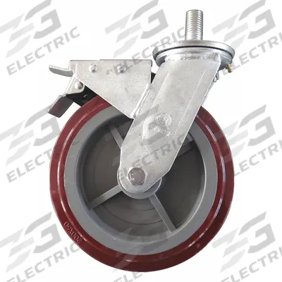 Dayton Swivel Caster with Brake: 11 1/4 in Overall Ht, 11 1/4 in H x 2 in W x 2 in D - Hand Truck Wheels, Bearings, Brakes & Axles