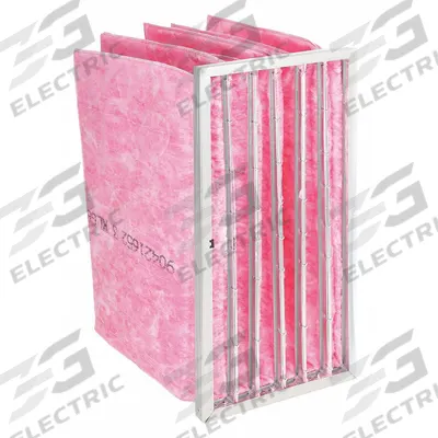 GRAINGER Pocket Air Filter: 24 in x 12 in x 15 in, MERV 13, Pink, Fiberglass - MERV 13 Pocket Air Filters
