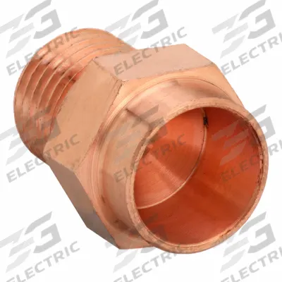 NIBCO Sweat Fitting Adapter: 1 in CTS x 1/2 in Pipe, Cup x MNPT, Wrot Copper (MPN 604R 1X1/2) - Wrot Copper Tube Fittings