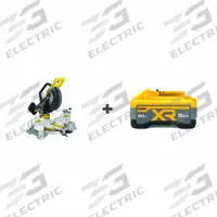 DEWALT Miter Saw: 1 Battery, No Charger, 10 in Blade Dia., 4,900 RPM Max. Blade Speed, Not Sliding (MPN DCS714B/DCB2108). Key specifications — attr1190211: 8.0 Ah.