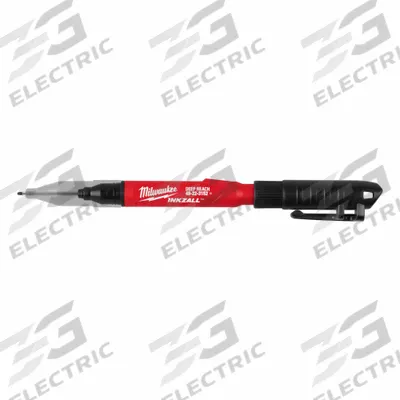 MILWAUKEE Ink Industrial Marker: 1/16 in Tip Wd, Bullet, Black, Std Actuation Style - Precision Needle-Point Ink Markers