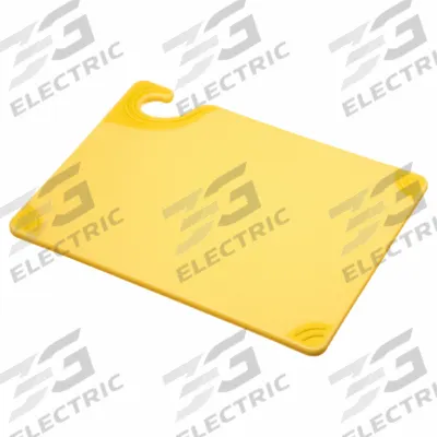 SAN JAMAR Cutting Board: 12 in Overall Lg, 9 in Overall Wd, Yellow, Co-Polymer - Saf-T-Grip Cutting Boards