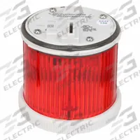 EDWARDS SIGNALING Tower Light Module: Flashing/Steady, 120V AC, Red, 70 mm Overall Dia, 200 Class (MPN 270LEDMR120A). Key specifications — Brand: EDWARDS SIGNALING; Compatible with Series: 200 Class; Lens Color: Red; Operating Voltage: 120V AC; Manufacturer Part Number: 270LEDMR120A.