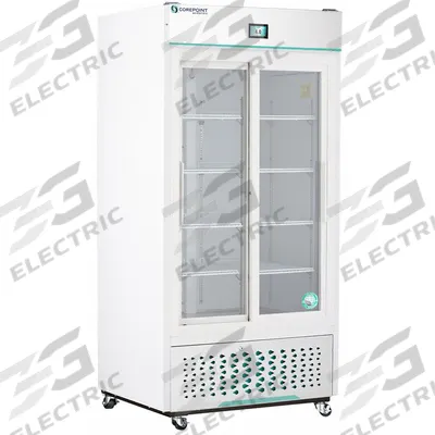 COREPOINT SCIENTIFIC Medical and Lab Refrigerator: 33 cu ft, Upright, 1°C to 10°C - Pharmacy & Vaccine Refrigerators