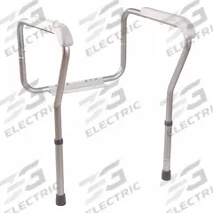 HEALTHSMART Freestanding Grab Bar: Angled, 8 in Lg, 1 in Dia, Aluminum, Textured, 250 lb Wt Capacity (MPN 521-9804-9601). Key specifications — Brand: HEALTHSMART.