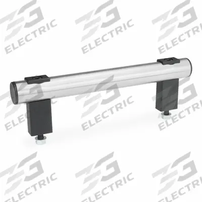 JW WINCO Pull Handle: Threaded Holes, Front-Mount, 7.87 in Mounting Hole Center to Center - Load-Rated Straight-Leg Tubular Pull Handles