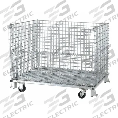 NASHVILLE WIRE Collapsible Bulk Container: 36.4 cu ft, 48 in x 40 in x 44 in - Collapsible Wire Bulk Containers