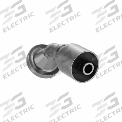 PARKER Hydraulic Crimp Fitting: Steel x Steel, 45° Elbow, -8 For Hose Dash Size - Crimp Hydraulic Hose Fittings with Flange Connection