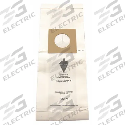 APPROVED VENDOR Vacuum Bag: Royal, Dry, Paper, 2-Ply, Std - Upright Vacuum Bags
