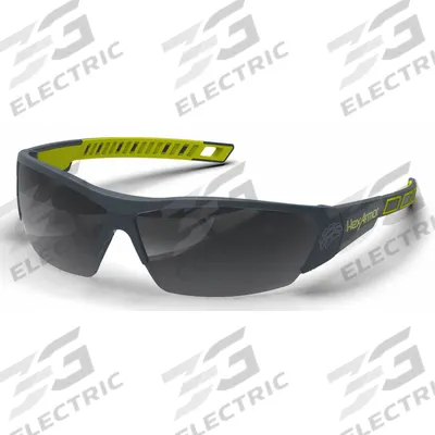 HEXARMOR Safety Glasses: Dark Gray Lens, Frameless - Padded Comfort-Fit Safety Glasses