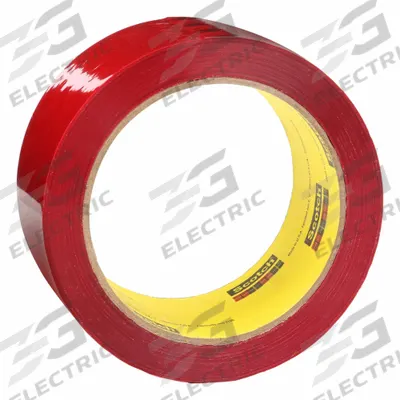 SCOTCH Color Coding Tape: 2.5 mil Tape Thick, Red, 1 7/8 in x 54 11/16 yd, 373 - 2" Color-Coding Tape