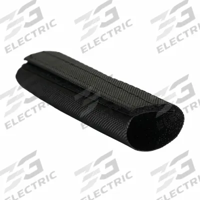 RHINO Hose Protection Wrap: 3 in Dia, 20 ft Lg, Black, Nylon, Hook-and-Loop Closure - Abrasion Resistant Hose Wraps