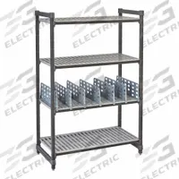 CAMBRO Shelf Divider Panel: 8 in Ht, 24 in Dp, 81 in Lg, Soft Gray (MPN CSSD248151). Key specifications — Color: Soft Gray; Series: Elevation; Product Type: Shelf Divider Panel.