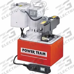 POWER TEAM Electric Pump: 10,000 psi Max. Op Pressure, 704 cu in/min Max. Flow Rate, 115V AC, PE554S. Key specifications — attr941810: PE554S; attr941817: 4-Way; attr941814: Advance.