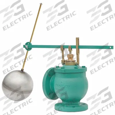KECKLEY Float Valve Assembly: For Water Media, Angle Valve Body, Cylindrical, Vertical Piping - General Service Float & Lever Valve Assemblies