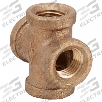 APPROVED VENDOR Metal Pipe Cross: Cross, 1/4 in x 1/4 in x 1/4 in x 1/4 in, Brass - Low-Pressure Threaded Pipe Fittings