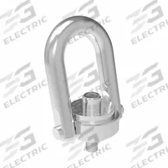 JERGENS Hoist Ring: Pivot/Swivel, Black Oxide-Coated Steel, 3/4"-10, Max. 5,000 lb, Pulling (MPN 23417-SS). Key specifications — Brand: JERGENS; Thread Size: 3/4"-10; Operation: Pulling.