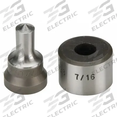 ENERPAC Punch and Die Set: 3/8 in Bolt Size (In.), 0.38 Cold Rolled C-1018 - Hand and Power Tools
