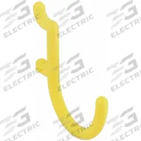 FUNCTIONAIRE J-Hook: 1/4 in Peg Hole, For 1 in Pegboard Hole Spacing, 2 in x 1/4 in x 2 1/4 in, 8 PK (MPN FH2-2). Key specifications — Color: Yellow; For Tool Type: Hammers; Locking System: Snap-On; Mounting Type: Surface; Material: Thermoplastic; Accessory Type: J-Hook; Brand: FUNCTIONAIRE.