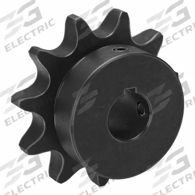 TSUBAKI Single Strand Sprocket: 60, For 3/4 in Chain Pitch, 3/4 in Bore Dia, 11 Teeth - Size 60 Fixed-Bore Roller Chain Sprockets