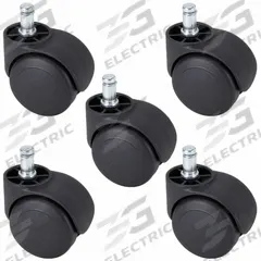 APPROVED VENDOR Stem Caster Kit: Swivel, No Brake, 2 3/16 in Wheel Dia., 2 1/8 in Wheel Wd, 5 PK (MPN 416P19). Key specifications — attr1111099: APPROVED VENDOR; attr1111095: Black; attr1176855: Swivel.