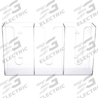 APPROVED VENDOR Glove Dispenser: PETG, 19 3/4 in Overall Wd, 11 1/8 in Overall Ht - Clear-View Wall-Mount Boxed Glove Dispensers