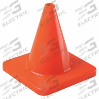 Traffic Cone: 4 in Cone Ht, Orange, Non-Reflective, PVC, Blank, 0.11 lb Base Wt (MPN 6FGY6). Key specifications — Base Color: Orange; Brand: APPROVED VENDOR; Cone Material: PVC; Legend: Blank.