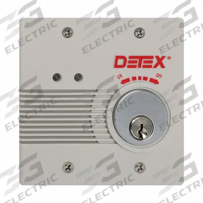 DETEX Exit Door Alarm: 0.5 V DC, Mortise, Gray, Plastic, Horn - Standard Door Alarms