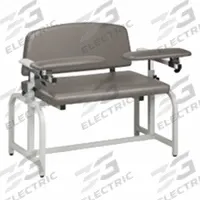 MARKETLAB Blood Draw Chair: 700 lb Load Capacity, 36 in H x 29 in D x 46 in W Chair Size, Vinyl (MPN 40133-139). Key specifications — Material: Vinyl; Brand: MARKETLAB; Color: Gray; Seat Type: Padded; Arm Type: Adjustable Pivoting.
