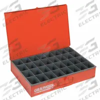 Compartment Drawer: 18 3/8 in x 12 1/2 in x 3 1/8 in, 3 1/16 in x 2 1/8 in x 2 7/8 in, 0 Dividers (MPN 107-17-S1158). Key specifications — Color: Red; Compartment HxWxD: 3 in x 2-1/8 in x 2-7/8 in; Number of Compartments: 32; Removable Dividers: No; Compatible Manufacturer Model Number: 303-95-D952; Brand: DURHAM MFG.
